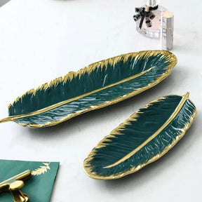 Ceramic Banana Leaf Trays - HEAVENC