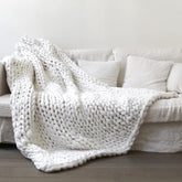 Hygge Chunky Knit Throw Blanket - HEAVENC