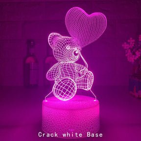 Love Bear 3D LED Night Light - HEAVENC